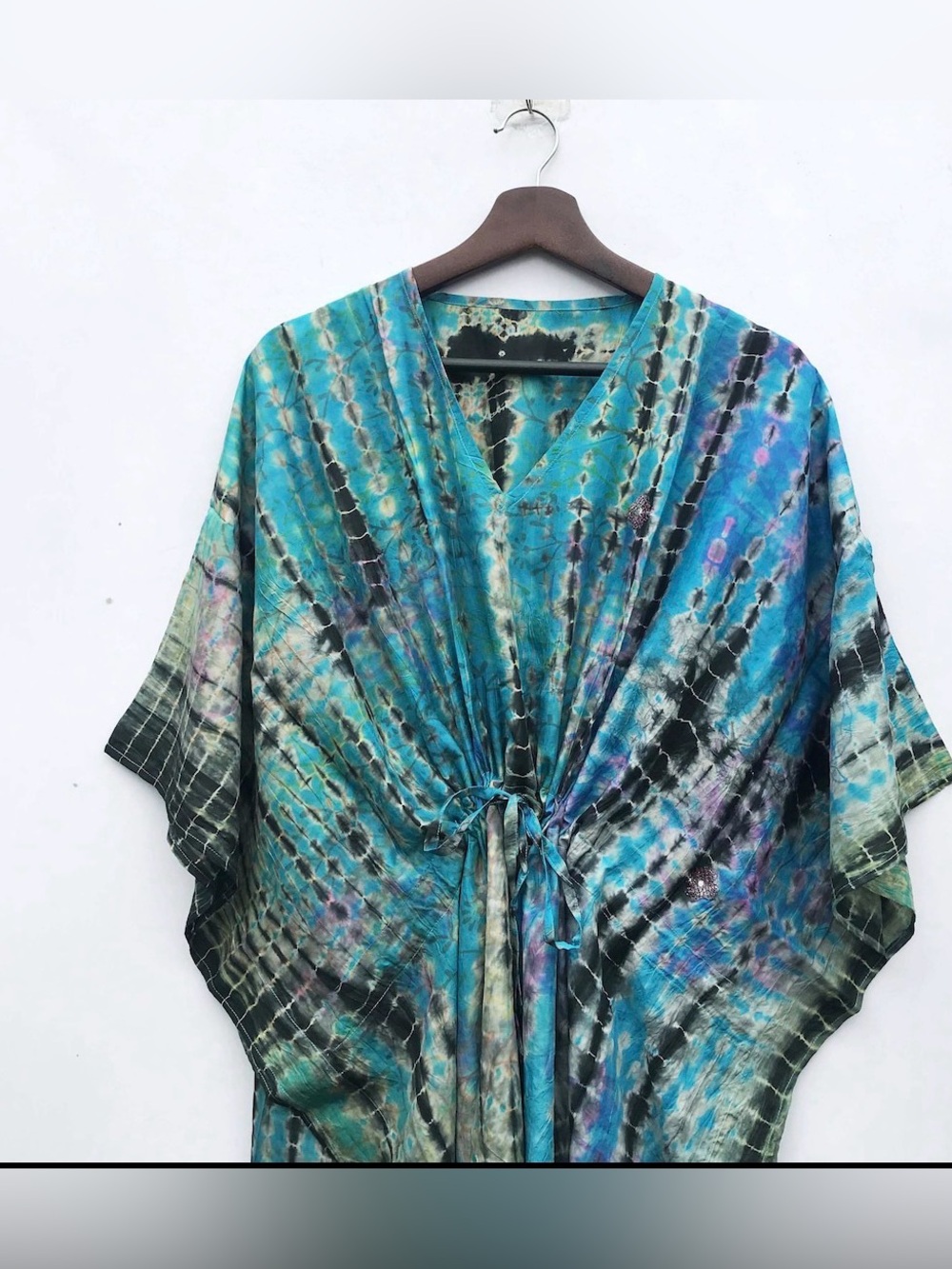 Recycled Sari Silk Kaftan